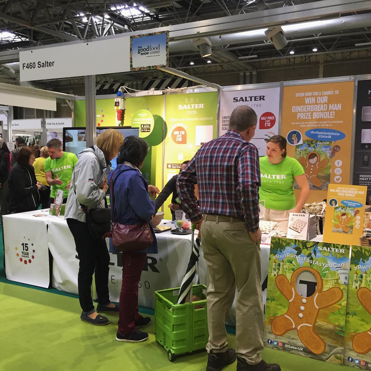 SalterUK's tweet photo. It’s official! The @BBCGoodFoodShow is up and running! 
Come and see us on stand F460 for a sneak perk at our latest products and access to some special half-price deals.
#salter #gfssummer #summershow #bbcgoodfoodshow #kitchen #kitchenscales #foodie #birmingham #food https://t.co/073xBma5Wj