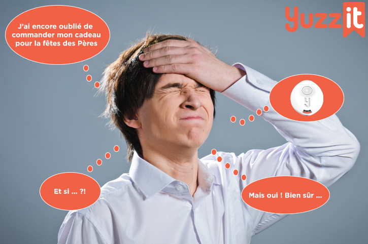 yuzzit_wearable's tweet photo. Toujours pas d'idées pour le cadeau de la Fêtes des Pères ? 
Offrez lui le pense-bête connecté Yuzzit afin de prévenir ses futurs oublis 😀 #FêtesDesPères #Cadeau #Papa https://t.co/CqX4dwAb0V