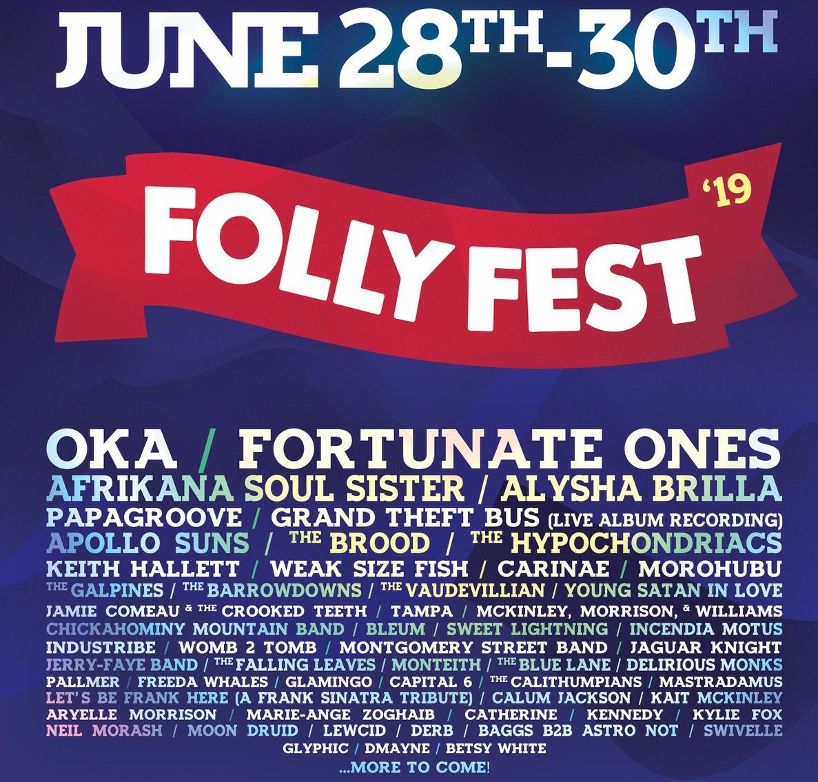 Ready to find out when your favourite acts are playing, and on which of our (several) stages? Full schedule, dropping tomorrow, June 14th at 11 am. #nbmusic #discovernb #fredtourism #festivalgoals #follyfest2019