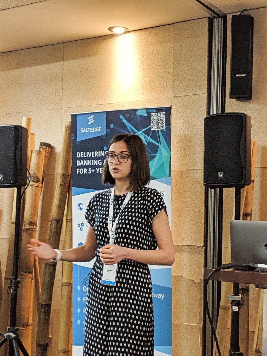 saltedge's tweet photo. What are the main advantages of going beyond #PSD2? @Lisa_Gutu at #BizzPay in #Barcelona is uncovering the current #APIs' reality in the EU & globally and sharing best #OpenBanking practices on the market. #fintech #payments #Banking https://t.co/2dOQ1S2St2