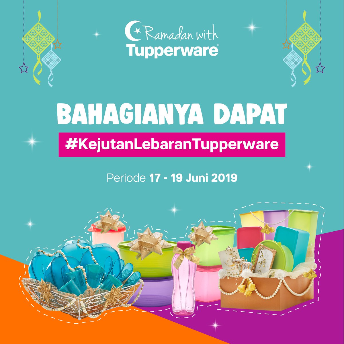 tupperwareID's tweet photo. Ikutan kuis #KejutanLebaranTupperware bahagianya bikin senyum-senyum seharian. Tinggal buka Instagram Stories Tupperware, pilih jawaban yang benar, eh tau-tau ditawarin extra gift. Yuk, baca info lengkapnya di sini https://t.co/wR7Bg0HOax.
#RamadanWithTupperware #PakeTupperware https://t.co/lnErZcMJFW