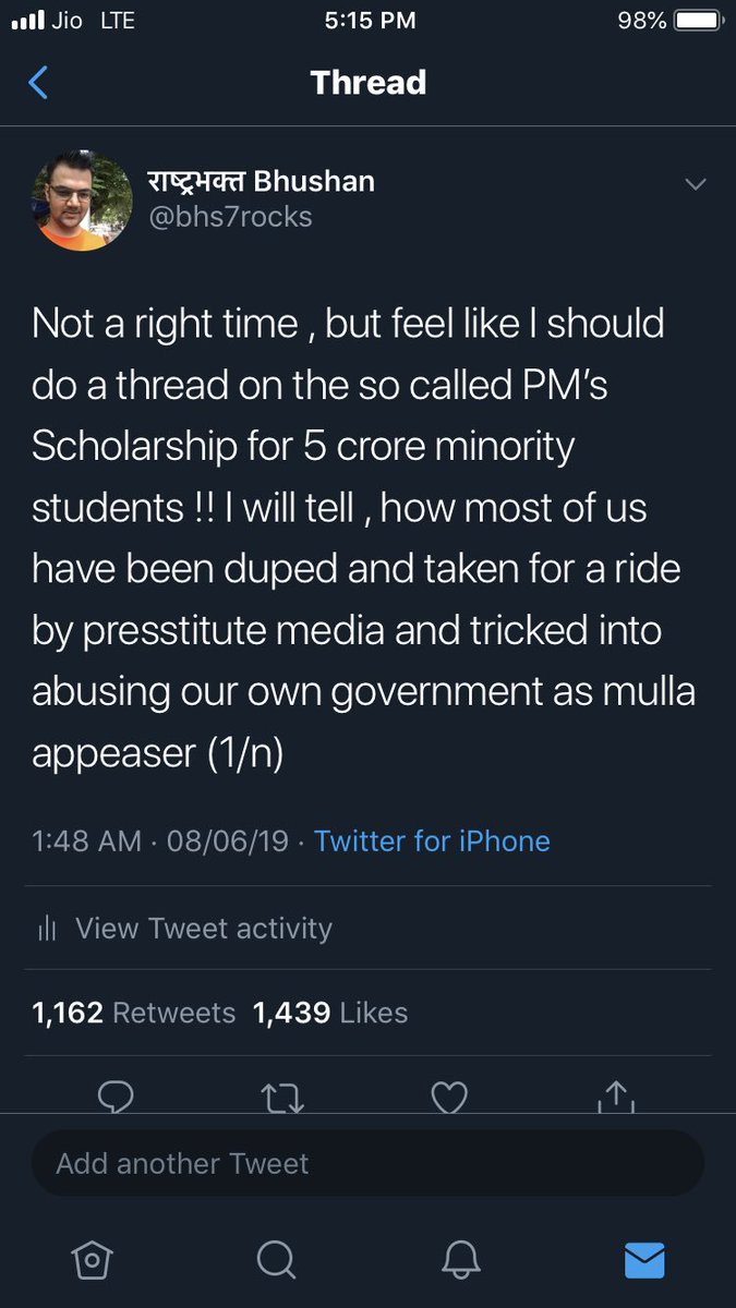 Before I start, I ll surely mention my previous thread which went viral. It is in the image. Yes it turned wrong, and I did issue clarification and apology despite the fact that the PIB presser was at fault here for mentioning PM scholarships instead of MoMA scholarships (2/n)