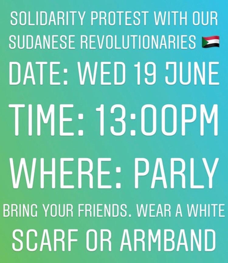 Cape Town Solidarity Protest ‼️ #SudanMassacre #SudanProtests Please RT and spread the word. Contact: <a href="/MsMaxBez/">Melanin MermaidMagic</a>