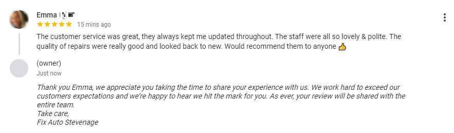 FixStevenage's tweet image. We love feedback, even better when its this positive. Knowing we provided the best customer experience, met all expectations and flawless work quality, is always satisfying.