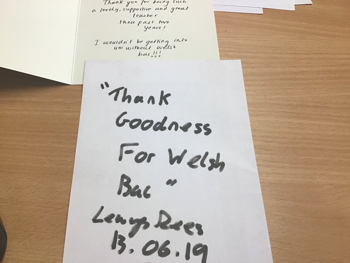 Yay!! Lovely Y13 realising the benefits of Welsh Bac. Will be sad to see them leave, as they have been a pleasure to teach and work with. Lots of exciting adventures to come for you all! Enjoy!! We are always here for you :-)