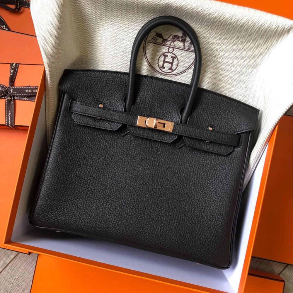 Hermes Noir Togo Birkin 25