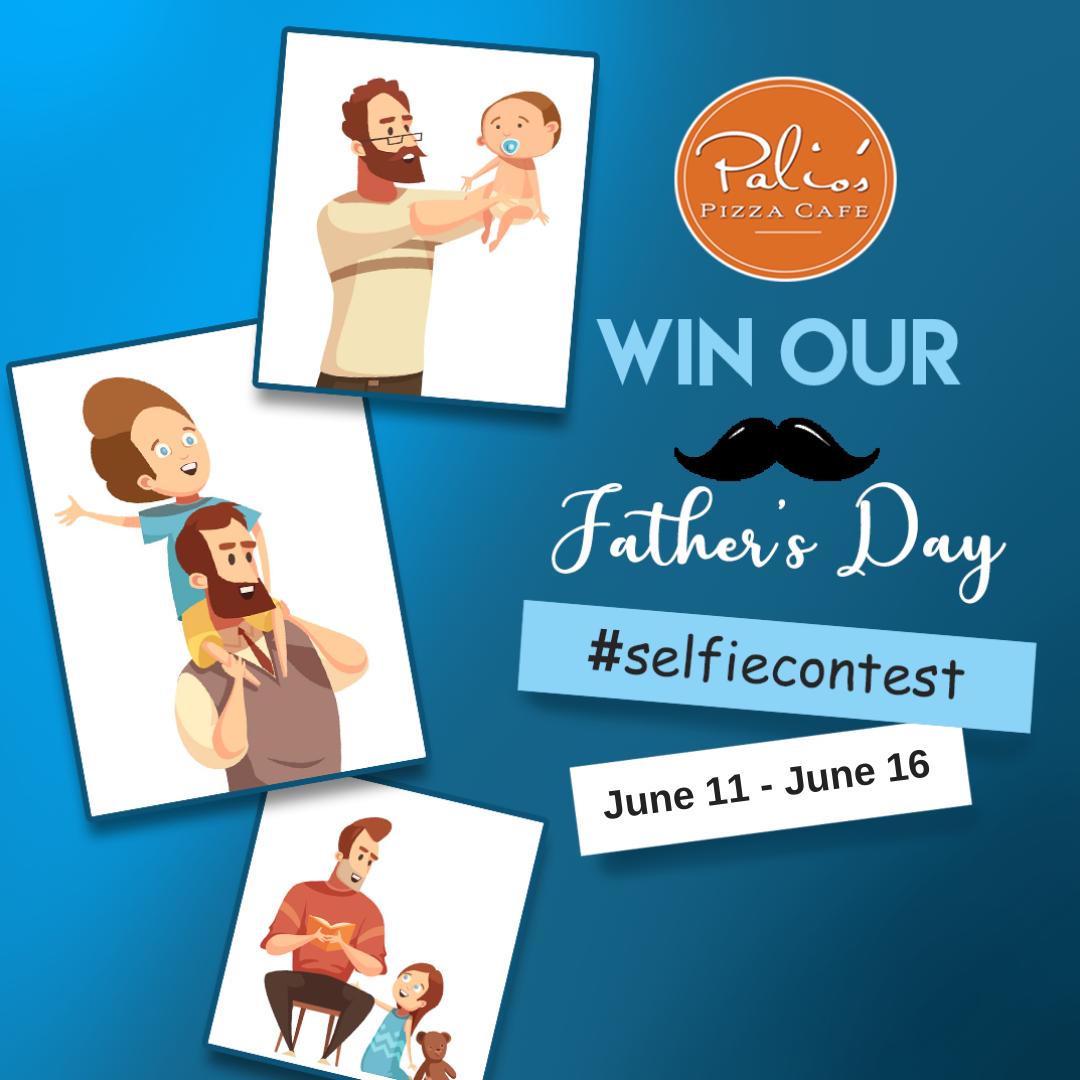 Share your Best Selfie with your Father  for a chance to win exciting prizes!! 🎁 #FathersDay #SelfieContest
.
.
.
#PaliosGiveaway #FathersDay #ContestGiveaway #contestalert #FathersDayContest #selfiewithdad #superherodad  #photocontest #paliospizzacafe #paliosazle #Azle #Texas