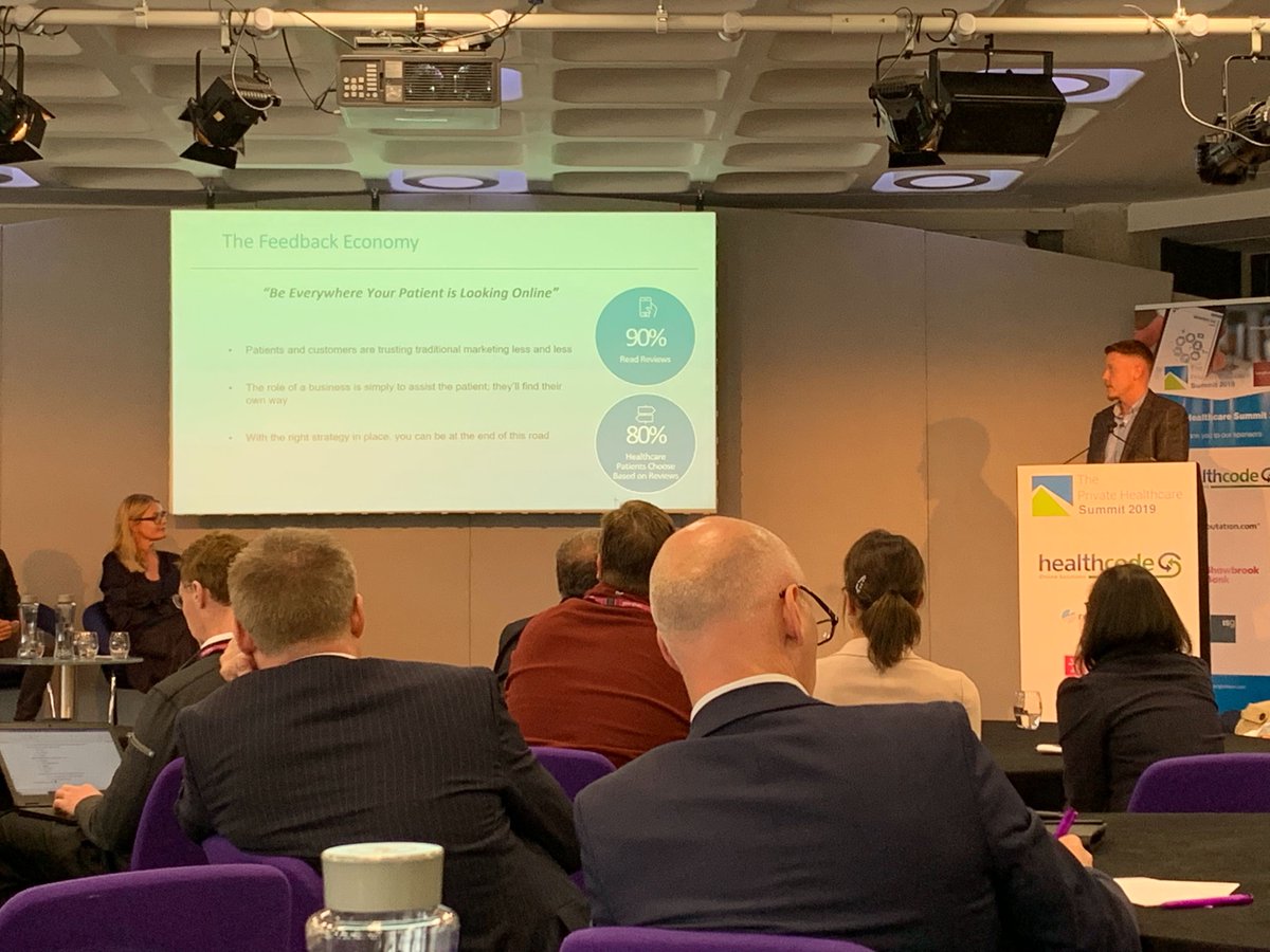 h_chndlr's tweet image. 📣 "80% of patient choice is based on reviews!" - The writing is actually on the wall (screen). Great to see this validated at #privatehealthsummit as #Doctify drives the #feedbackeconomy for #healthcare 🍏