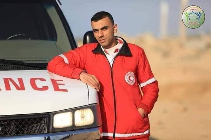 Betelgeuse100's tweet photo. Murdered paramedic, the Martyr Mohammad Judeili, after he was shot in the face by Israeli death squads last month in Gaza, &amp; died this week
His “crime” was saving the lives of Palestinians who were demonstrating for their basic human rights
#GroupPalestine 
#قروب_فلسطيني https://t.co/Yq4OiLHihA