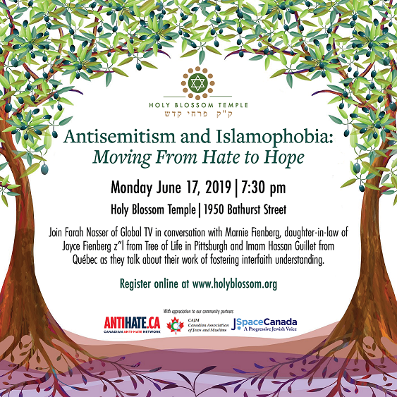 holyblossom's tweet photo. Join us before the event as we honour the memory of Joyce Fienberg z"l from Tree of Life in Pittsburgh with a tree planting ceremony at 7:15 PM.
#Hate2Hope #Lifecanblossomhere
Register here: https://t.co/KdLr9erocl https://t.co/fWVSUOsIZR