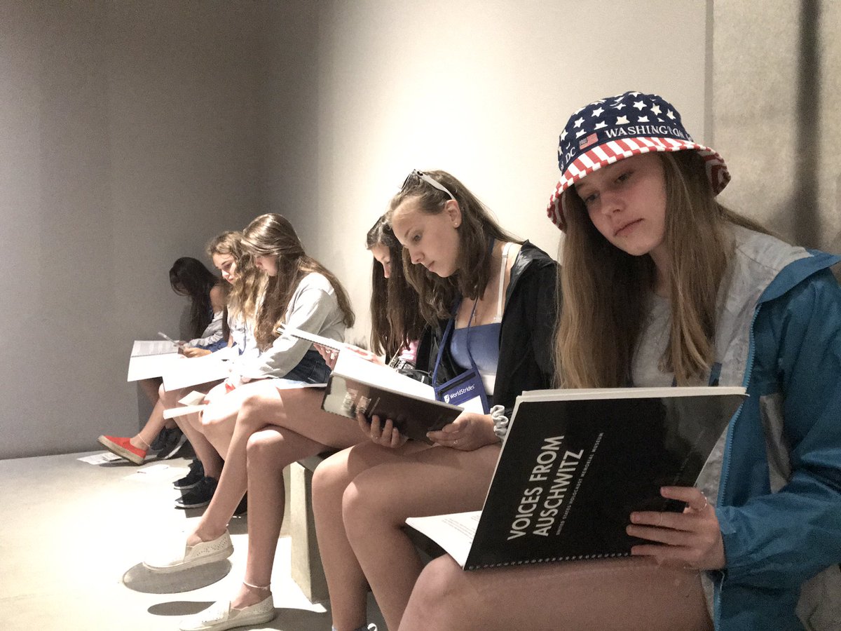 NRMSVideo's tweet photo. Visiting @HolocaustMuseum was a powerful experience. Many of our 8th graders were able to meet survivors, hear their stories, and ask questions. #nrmsdc2019 https://t.co/ur0vAnU4Ax