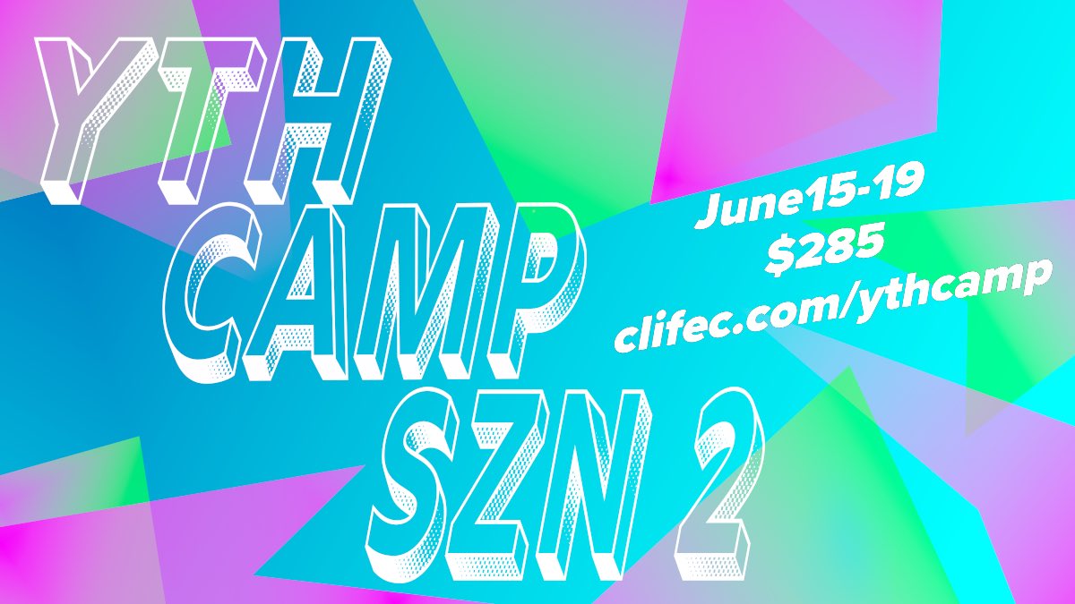 clifecYTH's tweet photo. 🎉🎉 2 DAYS! 🎉🎉

Sign up, invite your friends, &amp; get ready for YTH CAMP SZN 2!

Online signups close tomorrow at midnight. 

YOU WON’T WANNA MISS THIS. https://t.co/a4op02UJe5