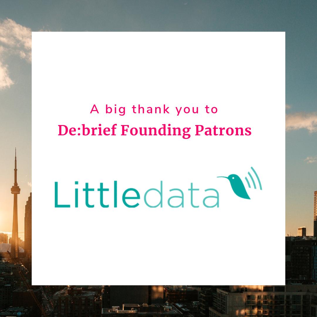 De:brief (@debriefevent) on Twitter photo Next up, introducing our wonderful patrons <a href="/littledatauk/">Littledata</a> who'll be taking their place on our App Economy panel next week. Safe travels to Toronto! Next up, introducing our wonderful patrons <a href="/littledatauk/">Littledata</a> who'll be taking their place on our App Economy panel next week. Safe travels to Toronto!