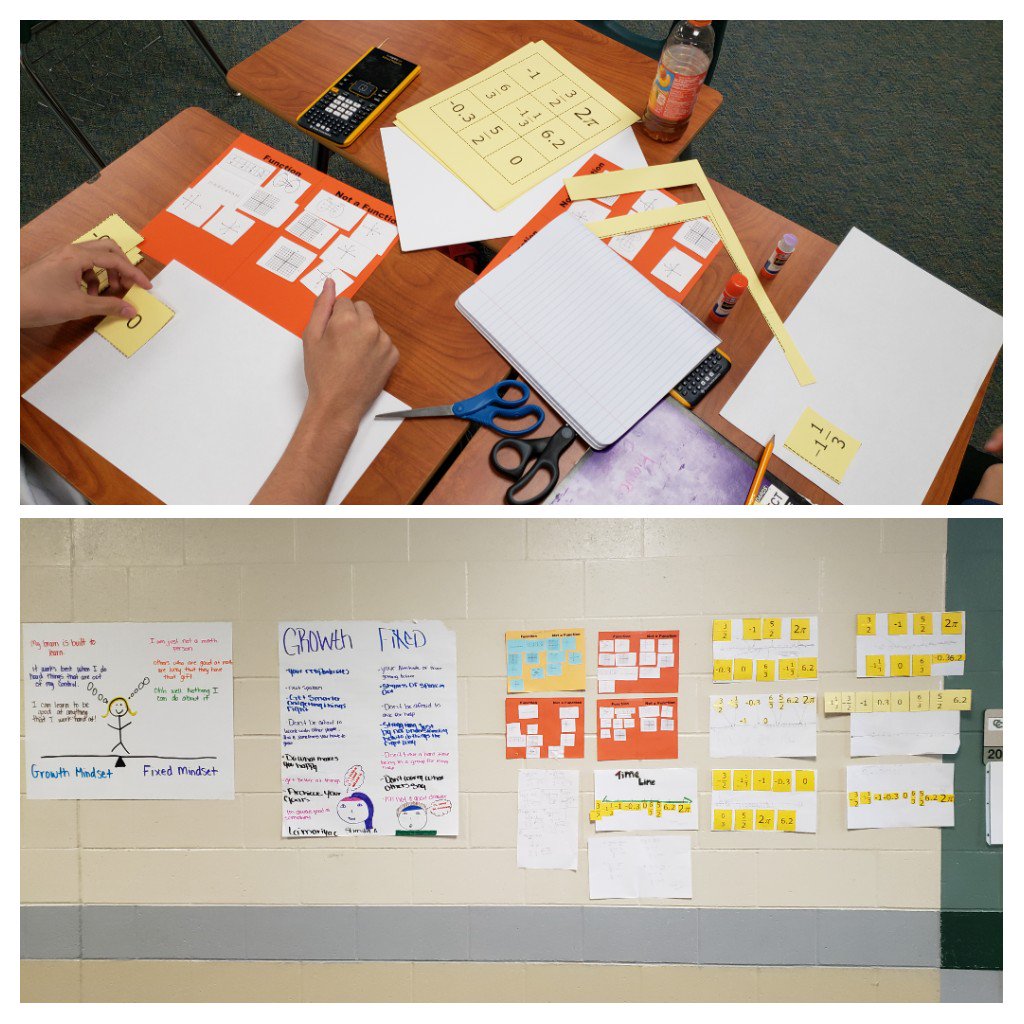 JoleneCasteel19's tweet photo. Week 1 of Math SSI done! They learned so much! Today's stations included Ordering Real #'s, Identifying Functions, &amp; Solving One-variable equations! And of course finishing some awesome Growth Mindset posters!!! #LearneditatSSI @kawilson2590 @ramimtulp https://t.co/Sg5TnnSXu7