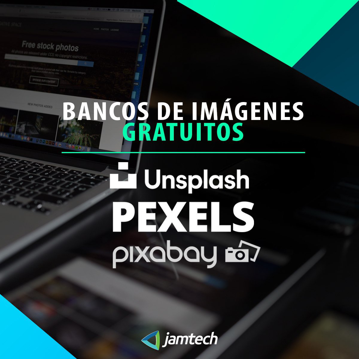 jamtechcorp's tweet photo. Estas plataformas valen oro y salvan a muchos creativos, así que aquí en #JAMTech te compartimos 3 bancos de imágenes increíbles. No dudes en usarlos, son gratuitos😉
#disenografico https://t.co/iRuDlAQWeG
