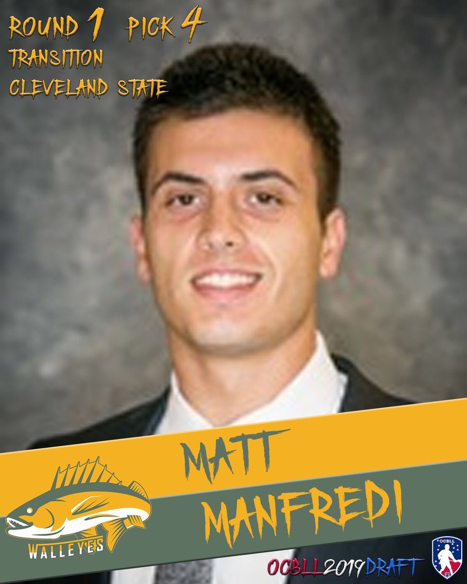 OHCBoxLax's tweet photo. The first pick for the “OG” of CLE teams is none other than ... Matt Manfredi of @CSUVikingsLax ! Welcome to the #Walleyes🐟! #RuleThePond #usboxla #ocbll #ocblldraft2019 https://t.co/rliATKM37Y
