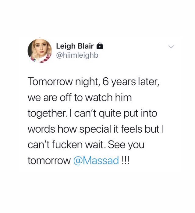 Massad's tweet photo. This. Is. Everything. @hiimleighb ❤️ https://t.co/i0XpE8K3cr