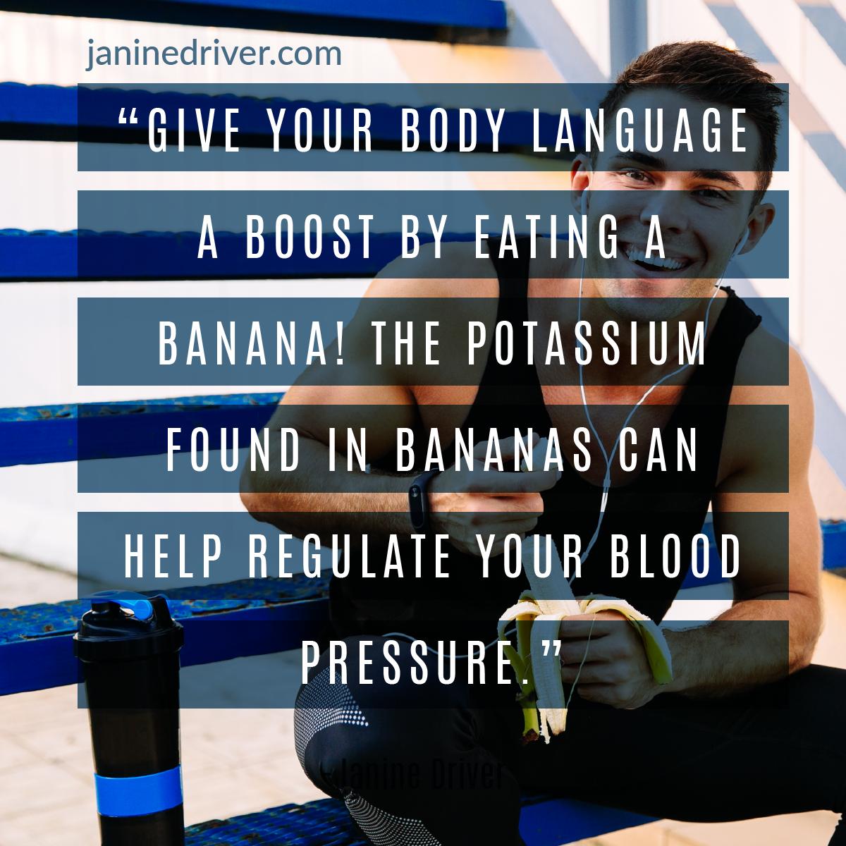 janinedriver's tweet image. A banana is ALWAYS a good choice for before a workout, breakfast or just a night time snack! 🍌🍌🍌 #BodyLanguage #BusinessLanguage #Business #JanineDriver #Language