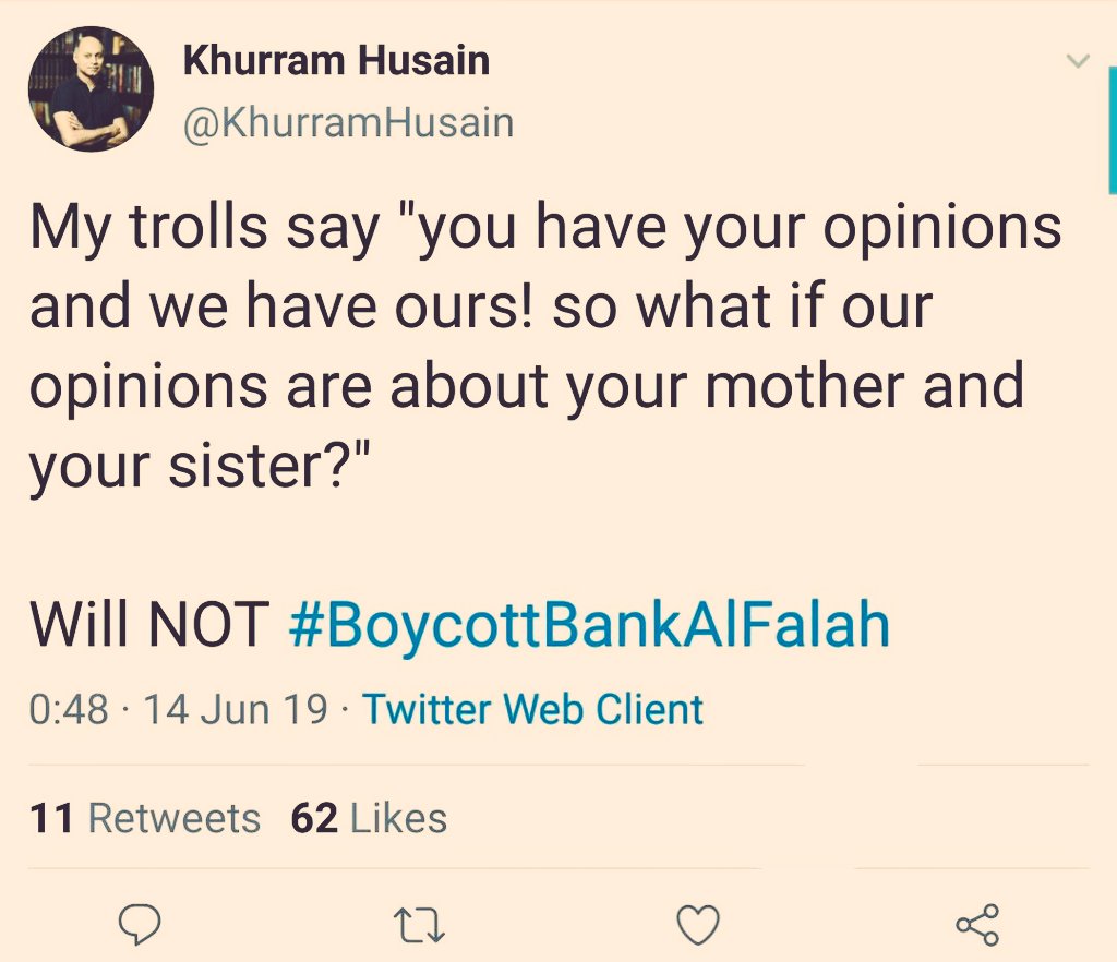 Exhibit AT.  @khurramhusain of  @dawn_com having a Kosher fun time at twitter.P.S: It has nothing to do with his employer, right?