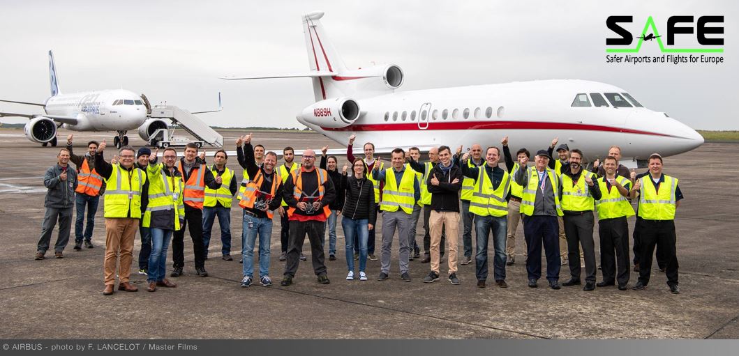 SAFE_EU's tweet photo. Great day for the Aviation Community!Successful @SAFE_EU flight test at LFLX for the #SESAR Solution ‘Traffic Alerts for Pilots for Airport Operations’ led by @Airbus . Congrats to @SESAR_JU Partners involved in this collaborative work, many thanks to LFLX team for their welcome! https://t.co/FOLUicZS2C