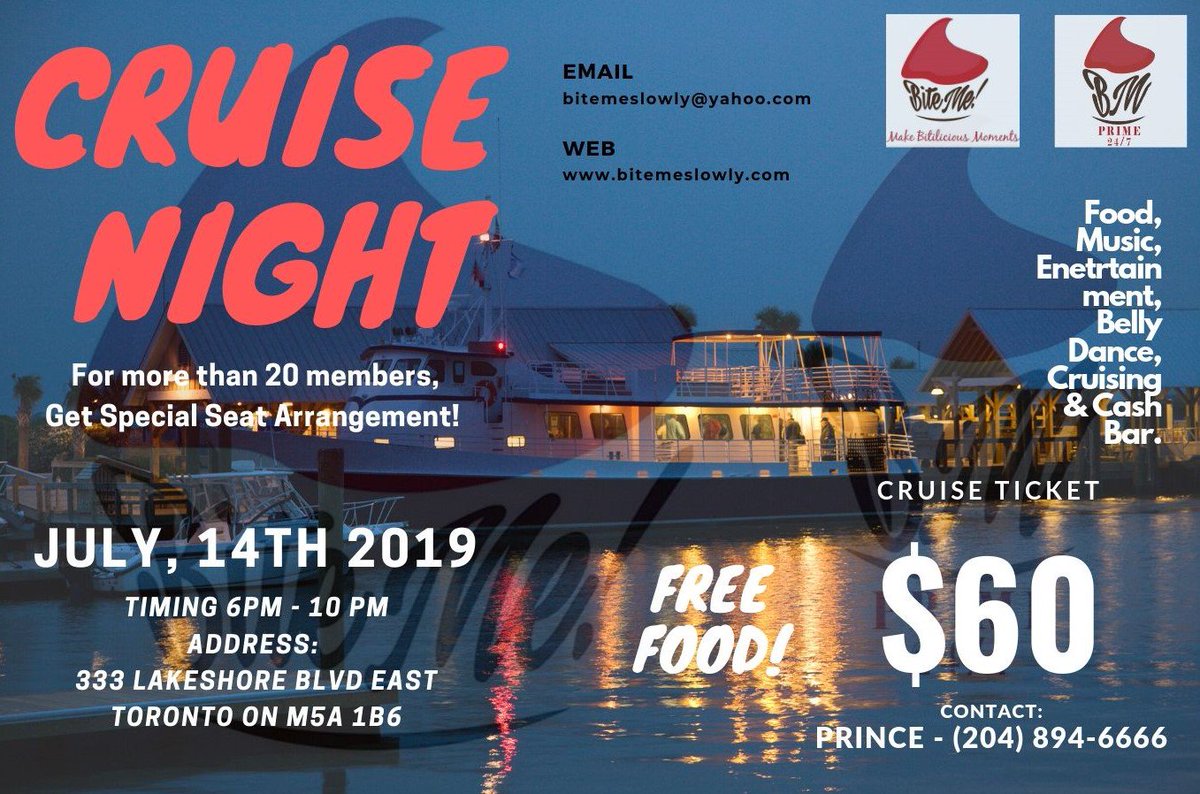 SlowlyBite's tweet photo. CRUISE NIGHT ON JULY 14TH 2019
GET YOUR TICKETS NOW AND BOOK FOR YOUR FAMILY FRIENDS AND LOVED ONES. LOTS OF ENTERTAINMENT MUSIC DANCE AND FREE FOOD. CALL PRINCE @ (204) 894-6666 TO GET YOUR TICKETS NOW. https://t.co/FERyJzh6PA