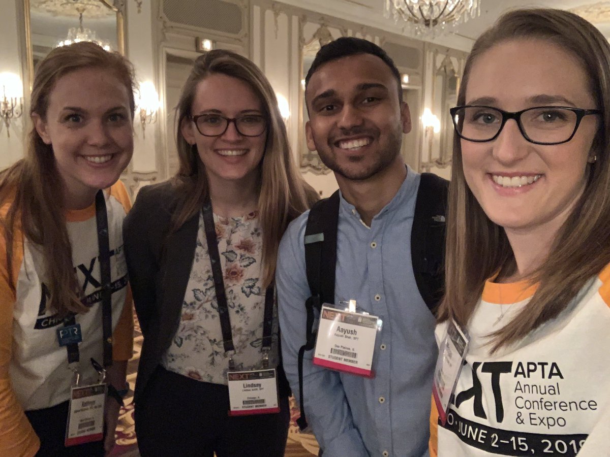 AayushShahSPT's tweet photo. Hanging out with some of the coolest SPTs (@katiemac_SPT @LindsayArdiff and NOW PT (Congrats @MegLamphereDPT ) at @APTAnext! #NUPT https://t.co/XhWn2XBYFW