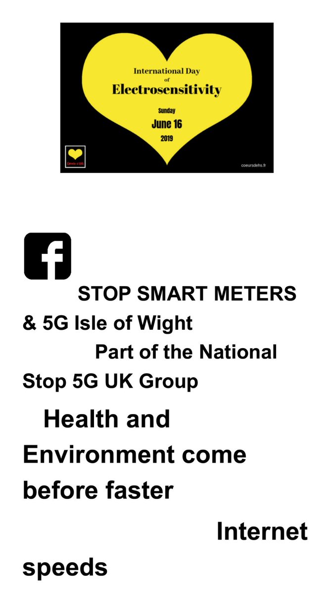 stop5GIOW's tweet photo. Dear 5G Concerned,

This Saturday 15th of June 1pm we are meeting at St James Square, Newport, for an hour in connection with Electro-Sensitivity Day. I very much hope you can come too - the more as the BBC might be there! https://t.co/CkPpfLG7WN