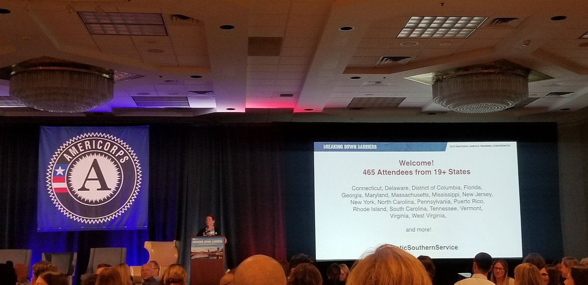 Last week, program staff attended a conference for the National Service Training with <a href="/AmeriCorps/">AmeriCorps</a> . The theme for the training was "Breaking Down Barriers." There were 465 people in attendance from 19+ states. <a href="/AdvisingCorps/">College Advising Corps</a> <a href="/BrownUniversity/">Brown University</a> <a href="/SwearerCenter/">The Swearer Center</a> #BreakingDownBarriers