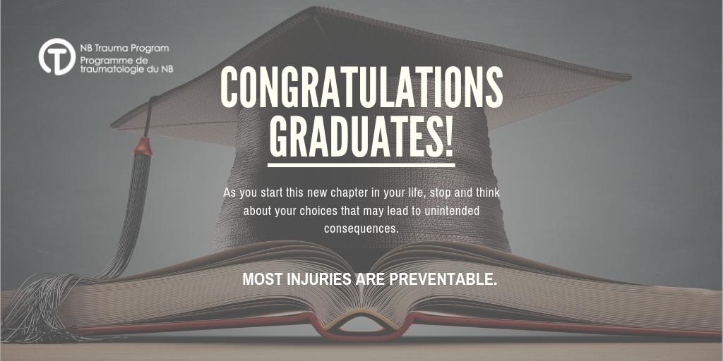 Congratulations to all graduates! #SafeGrad #Preventable