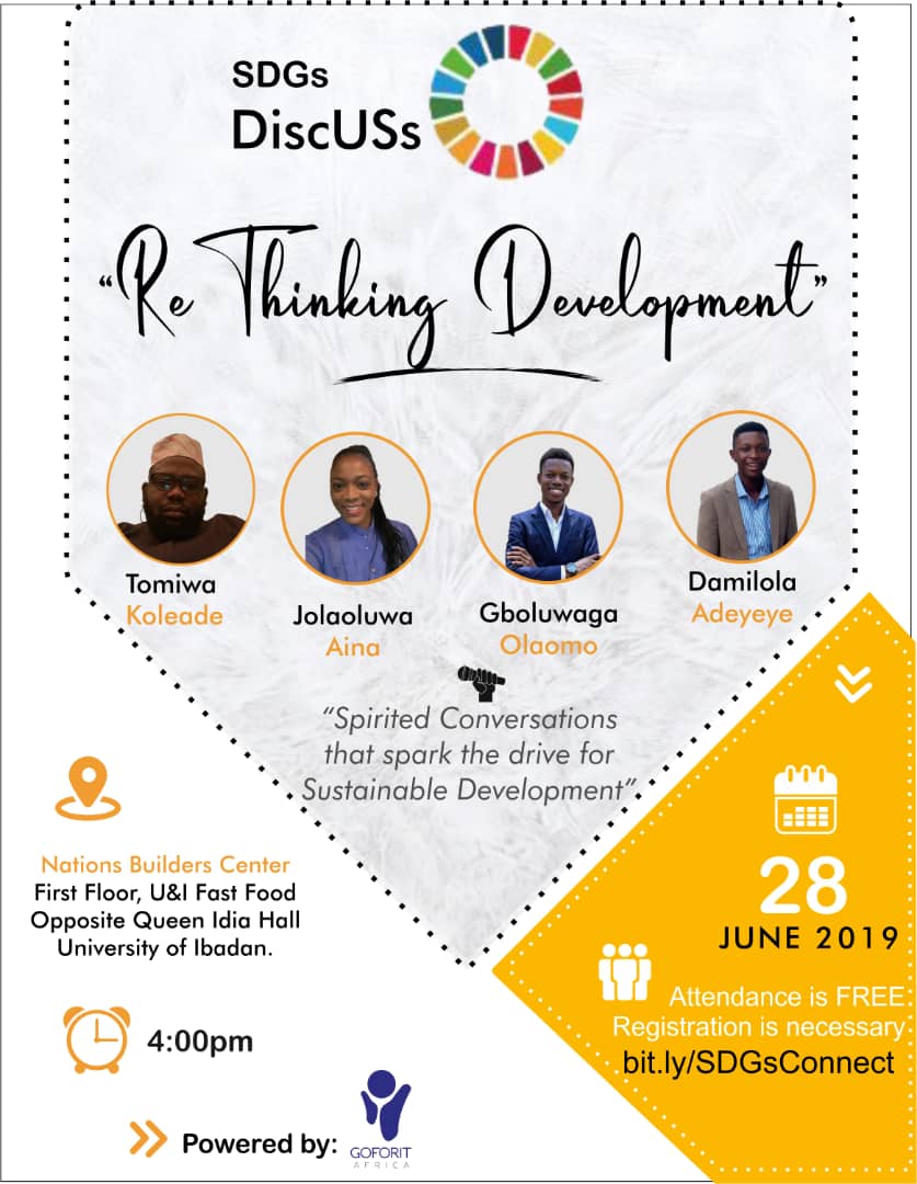 GboluwagaOlaomo's tweet photo. How about we come together to discuss the ways #SDGs relate to us as budding SD practitioners &amp; how we can make the best of the theories of Development for personal/career &amp; National transformation?

Please join us this June as we take a ride to #RethinkingDevelopment https://t.co/9GycNMJ6ke