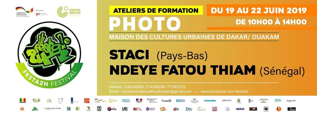 Festa2H 2019 
Ateliers de formation 
Du 19 au 22 juin 2019 de 10H à 14H 
Mcu /Douta Seck