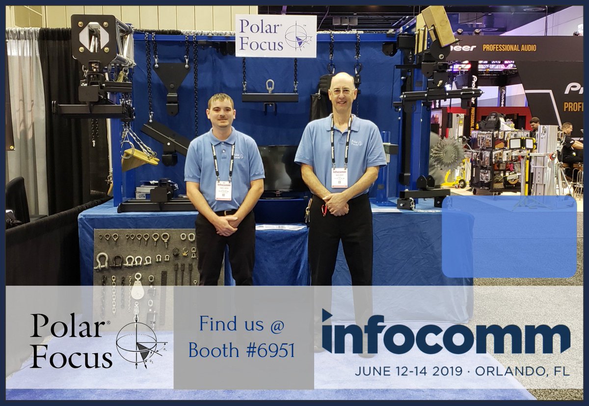We're having a great time in Orlando - stop by to see us in booth 6951!  #avtweeps #InfoComm19 #infocomm #polarfocus