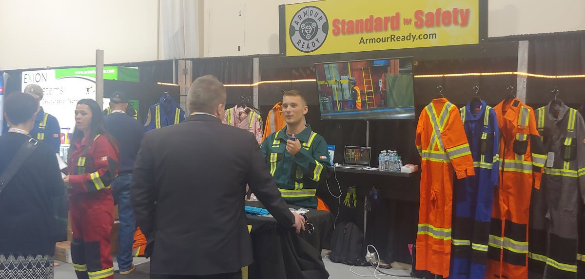 armourready's tweet photo. Photos from our 2019 Global Petroleum Show in Calgary. Come see our products in person and meet our team including our founder Pat. We are in Stampede Park, Hall: E, Booth #7846. #GPS2019 #YYC #oilandgas #coveralls #armourready #workwear #safetygear #PerfectFit #2019GPS https://t.co/g5JW4VBCNF