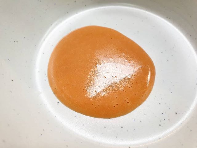 Prawn sauce 🦐
.
Heads and shells grilled over damson wood and made into an oil, which we emulsified with prawn roes, mustard, apple vinegar, and a broth of smoked prawn shells and fresh juniper wood
.
Prawny

#blanchandshock #camberwell #southlondon … bit.ly/2KgibkF