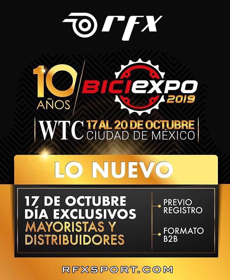 RFXsport's tweet photo. Muy pronto de nuevo en #CDMX @BiciExpoOficial en➡️ @WTC_Mexico
#Reflective #RFX #safetyfirst #GDL #rfxsport #rfxteam #bike #apparel #gear #mtb #mountain #bicycle #bicicleta #fashion #mexico #guadalajara #safety #reflejante #ciclista #new #deporte #sport #sports #accesorios https://t.co/F0HawGTQlV