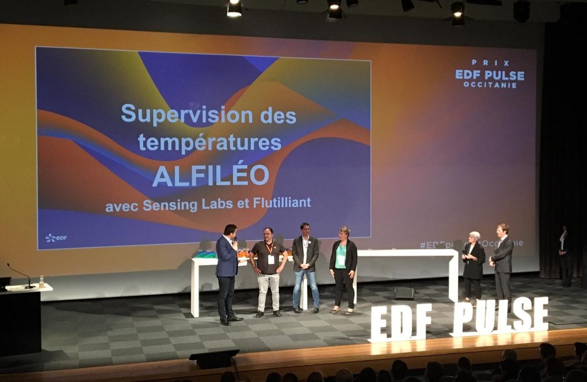 Remise officielle du prix lauréat 'Supervision de Température' à notre belle association made in #Occitanie avec <a href="/Alfileo_IoT/">Alfileo</a> &amp; <a href="/SENSINGLABS/">SENSING-LABS</a>, judicieusement remarquée et félicitée par <a href="/chantal_marion/">MARION Chantal 💎</a> 🙏💪🏆
 <a href="/EDF_Occitanie/">EDF Occitanie</a> #EDFpulse #IITD2019