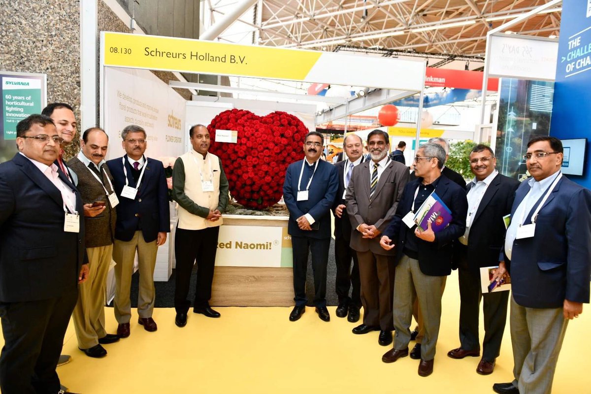 Chief Minister of Himachal Pradesh &amp; his delegation visited the prestigious GreenTech Exhibition at Amsterdam &amp; interacted with global horticulture companies &amp; experts. GreenTech focuses on the entire horticulture chain. Around 112 countries &amp; 470 companies participated.