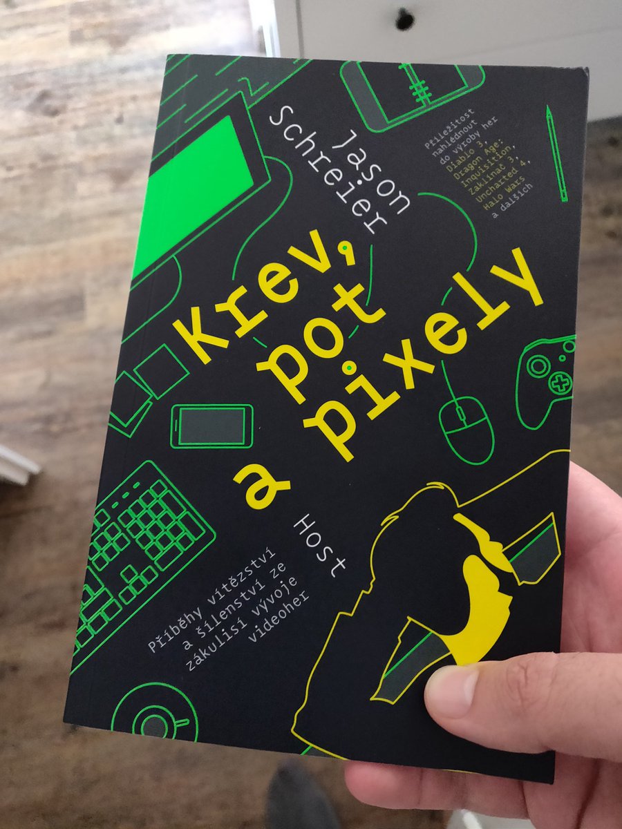 I've been ignoring BLOOD, SWEAT, AND PIXELS by <a href="/jasonschreier/">Jason Schreier</a> for too long. But since it's translated to czech, there is no excuse.