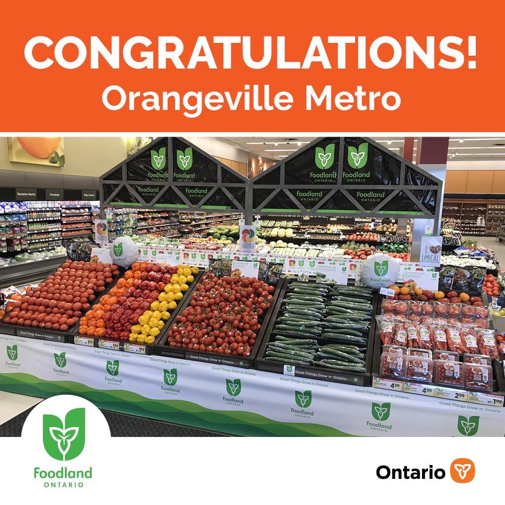 Congratulations to Orangeville’s Metro for most creative display of Ontario greenhouse vegetables!

I’ve always been impressed with the pride they take with their displays.

Well done!

#Orangeville #dufferin #Caledon