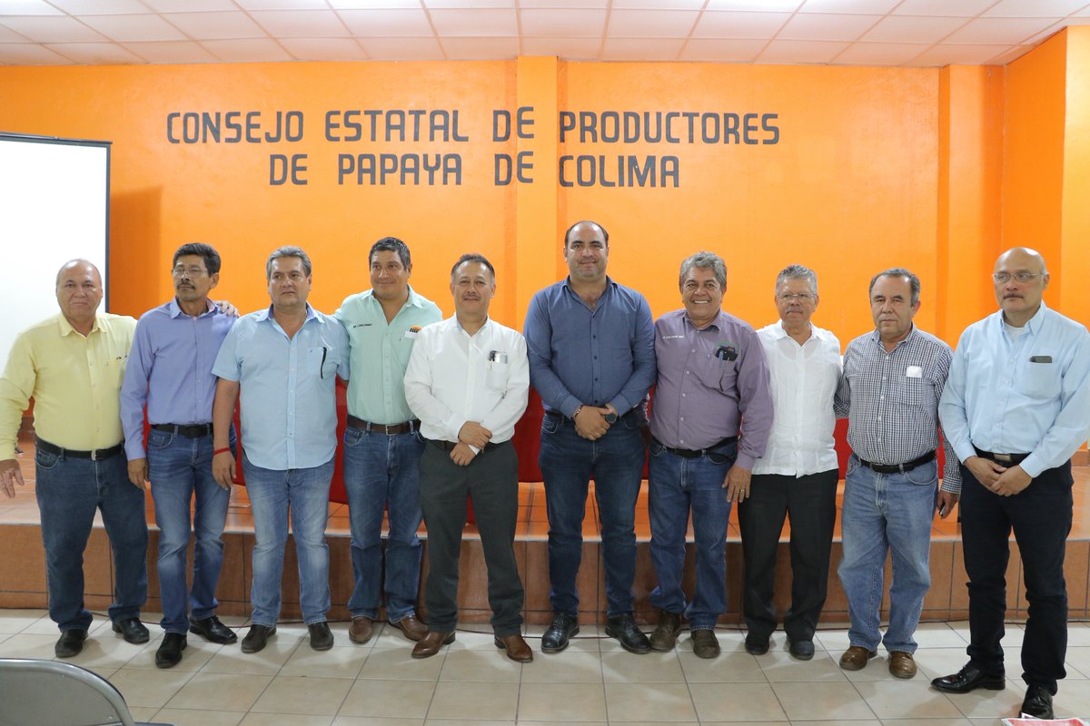 sedercol's tweet photo. El Secretario @guty_morales y productores colimenses se reunieron en el @COEPAPAYA en Tecomán, para escuchar los avances de la campaña contra la mosca del Mediterráneo por parte de personal del @SENASICA encabezados por el Dir. Gral. de Sanidad Vegetal Francisco Ramírez y Ramírez https://t.co/p4LnXSI7eW