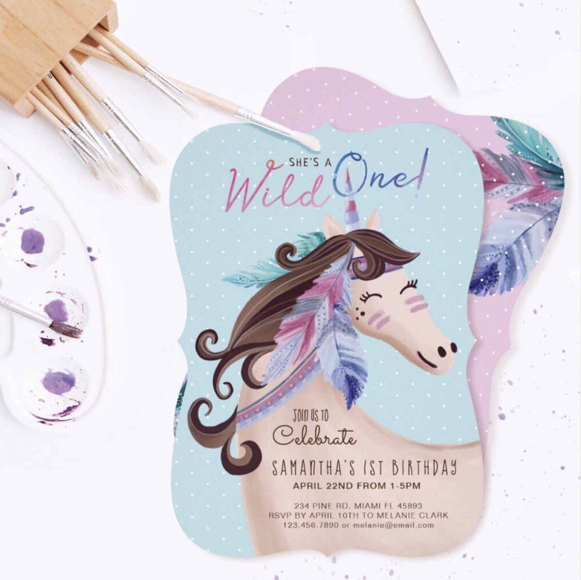 Our new design just added. Celebrate your beautiful little wild one's first birthday with our sweet wild tribal unicorn birthday invitation. 🦄 🌈 

moodthology.com/product/shes-a…

#unicorn #unicornlovers #unicornbirthday #unicornbirthdayinvitation #wildone #zazzlemade #moodthology