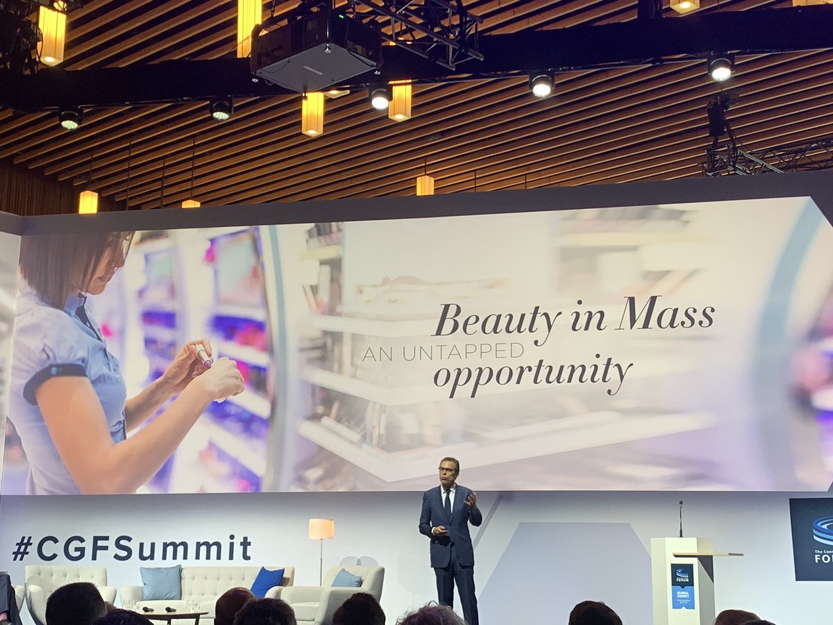 tillSD's tweet photo. Interesting point of view “beauty in mass an untapped opportunity” made by @Loreal President Consumer Products Division Alexis Perakis-Valat at #CGFSummit #beauty #retail #fmcg #RelevanceAtScale https://t.co/72TcnlWEdk