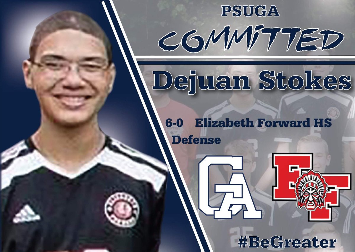 psugaathletics's tweet photo. The PSUGA Soccer Team welcomes in our next #NextGenLion. @EFWarriors alumnus DeJuan Stokes brings his defensive ability to the PSUGA Soccer team. Stokes comes in to help a veteran defensive backfield as PSUGA looks to make the playoffs for the fifth straight season #BeGreater https://t.co/AcmGehqhYj