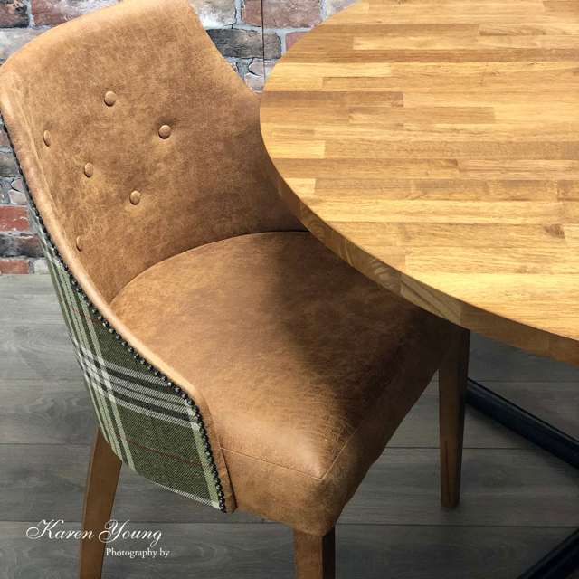 kpseat's tweet photo. The Hanover side chair is a very popular model with it's deep curving back and flowing lines. (Chair Pictured - Upholstered in @panazfabrics Hunter Check-Sage Green &amp; @aguafabrics Oregon Hyde Tan with Bronze Studding)
#kpseatingfurniture #kpseating #chairs #upholstery #luxury https://t.co/wAQbXlEnPY