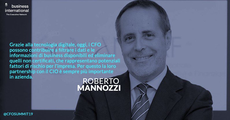 "Il #CFO deve saper analizzare i #dati con l'aiuto della #tecnologia #digitale per fornire #informazioni attendibili". R. Mannozzi Presidente di ANDAF al #cfosummit19. Intervista su Bimag.it lnkd.in/dsXsgkh #business #futuro #innovation