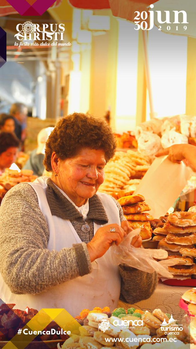 La amabilidad y el carisma con el que los cuencanos reciben a visitantes es única. Ven a #Cuenca y descubre la fiesta más dulce del mundo y una ciudad llena de naturaleza, cultura, gastronomía y artesanías a la que siempre querrás regresar.

#Tradiciones #Ecuador #CorpusChristi