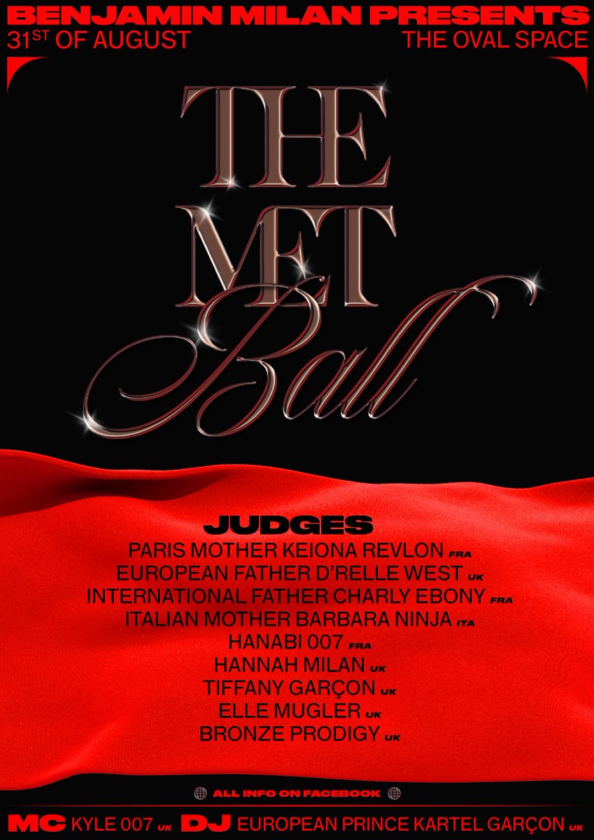 You're invited to Benjamin Milan's Vogue Ball on 31 August. The theme? The Met Ball.

If you’re planning to work our runway or just enjoy and spectate, everyone is welcome to this safe space event for the LGBTQ+ community in London → bit.ly/2wTq5rv
