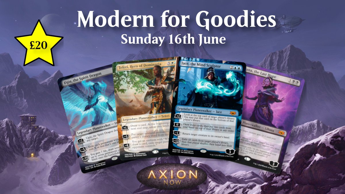 AxionNow's tweet photo. Spaces still available! Don't miss your chance to win some Mythic Edition Planeswalkers! https://t.co/Tw6vkmKBey #MTG #Modern #Modernforgoodies #MythicEdition https://t.co/J1rfGM2ylf