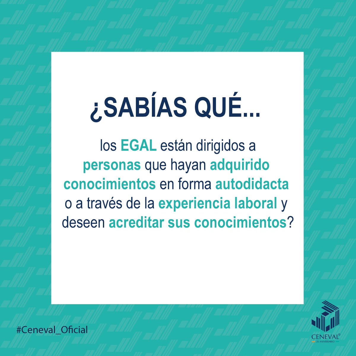 SomosCeneval's tweet photo. #Sabíasque el #Ceneval cuenta con Exámenes Generales de Conocimientos y Habilidades para la Acreditación de la Licenciatura en Educación Preescolar EGAL-EPRE y Educación Primaria EGAL-EPRIM. ¡Conócelos! https://t.co/XavW88itkJ #Ceneval25Años #Ceneval_Oficial #EgalEpre #EgalEprim https://t.co/0hermSOLCb