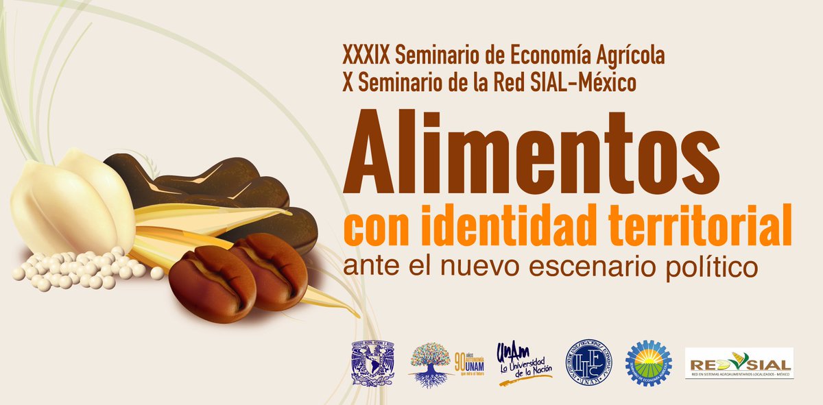En #octubre llevaremos a cabo el XXXIX Seminario de #EconomíaAgrícola. #Alimentos con identidad territorial ante el nuevo escenario político. Inscripciones: actividades.iiec.unam.mx/semecoagri